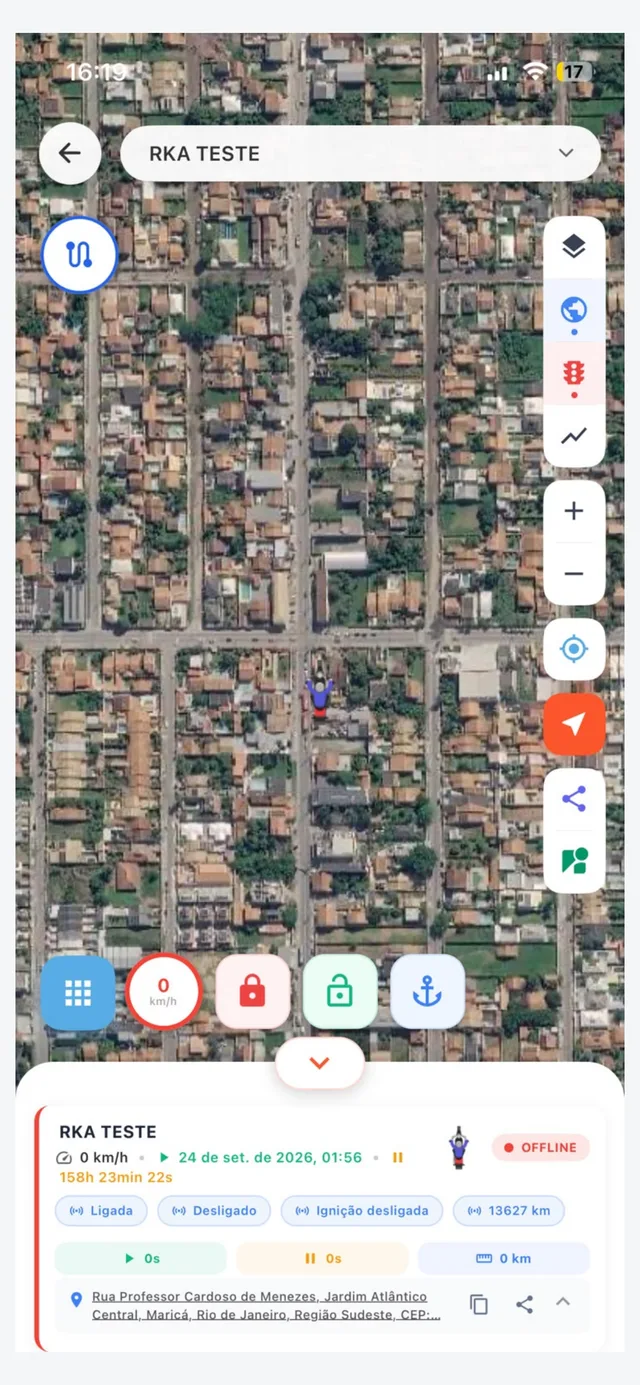 Tracker Brasil Pro: Mapa por satélite